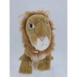 Vintage 1985 Etone 15" Sitting Lion Plush Made in Korea - EXCELLENT Rare!
